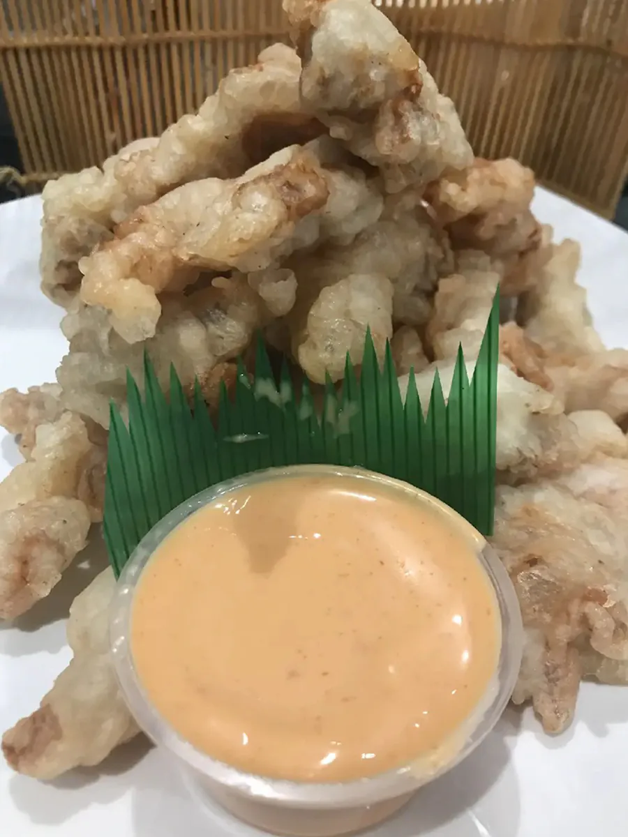 Crispy Fried Appetizer with Dipping Sauce at Poke Kitchen，a Poke Bowl and Sushi Restaurant in San Leandro